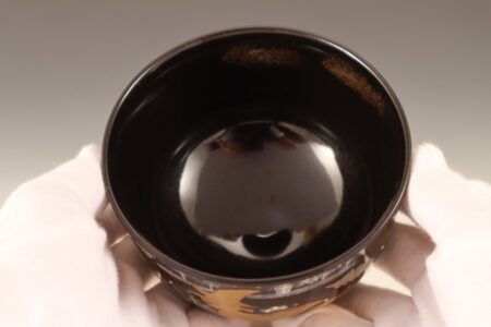 黒仁清 夜のハロウィン茶碗（作：水出宋絢）